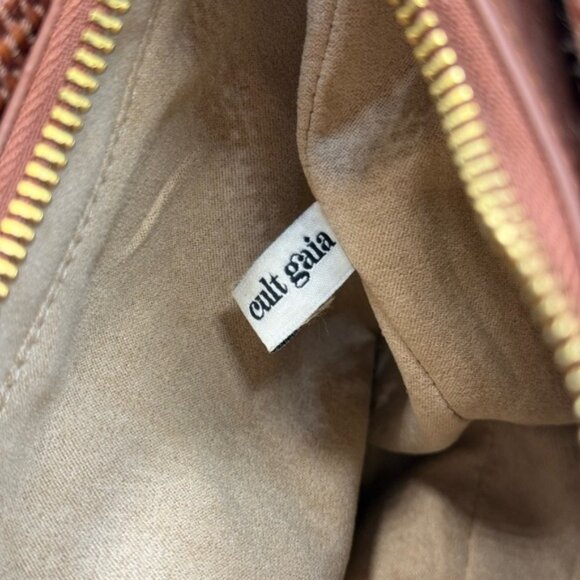 🆕 CULT GAIA 🧿 NWOT Zena Raffia Circular Knotted Shoulder Bag, Woven Brown - Picture 12 of 16